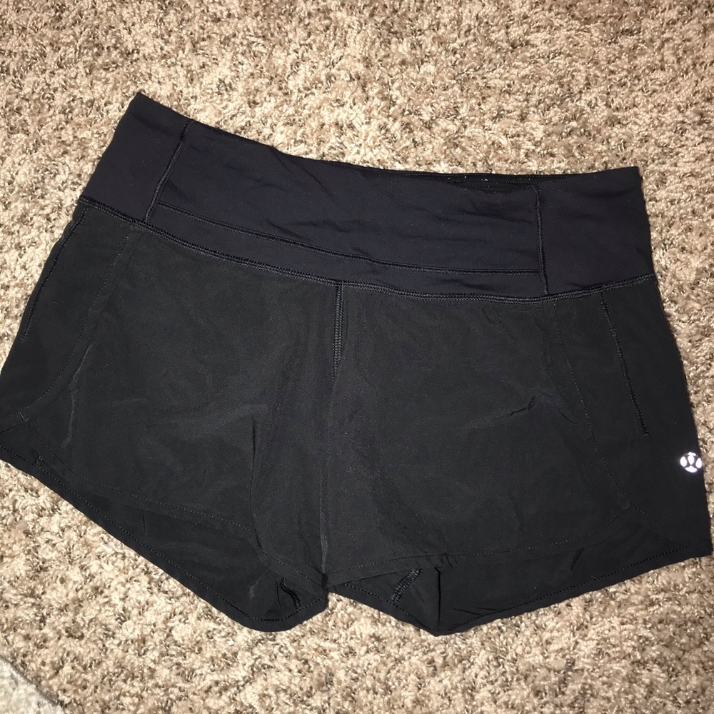 Black Size 4 lululemon shorts! Lightly worn!